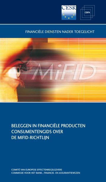 Consumentengids over de MiFID-richtlijn Be - Esma - Europa