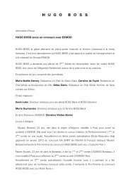 Hugo Boss lance un concours avec Esmod - Octobre 2012 (pdf ...