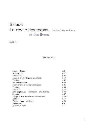 et des livres - Esmod