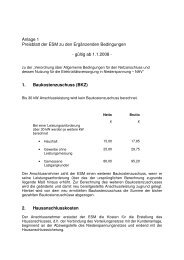 Preisblatt ESM zu den Ergänzenden Bestimmungen