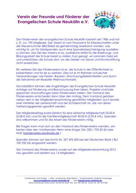 Was Macht Der Forderverein Evangelische Schule Neukolln
