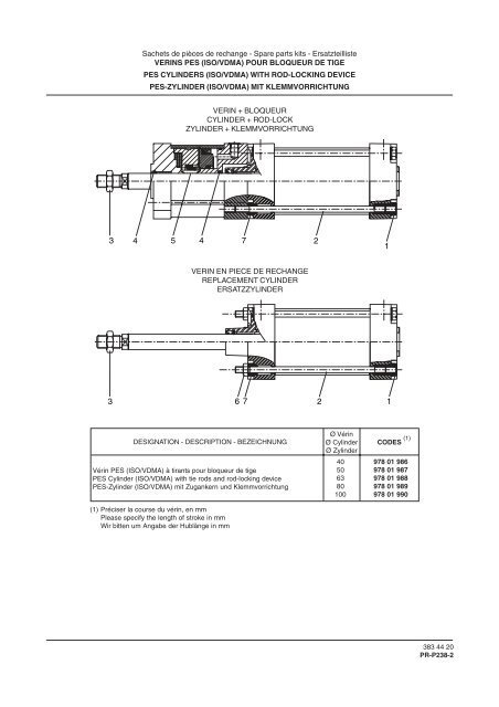 (ISO/VDMA) POUR BLOQUEUR DE TIGE PES ... - ASCO Numatics