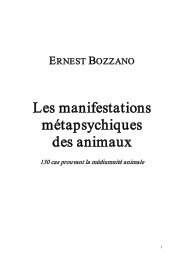 Ernest Bozzano - Les Manifestations Métapsychiques des animaux.pdf