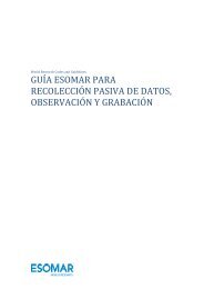 Guía ESOMAR para recolección pasiva de datos, observación y ...