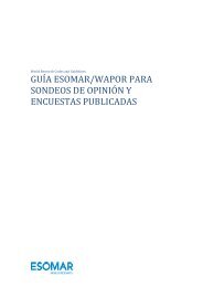 guía esomar/wapor para sondeos de opinión y encuestas publicada