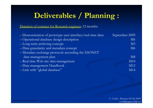 Project Deliverable D50 Report on Best Practices ... - ESONET NoE