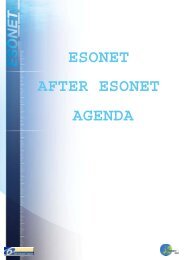 ESONET AFTER ESONET AGENDA - ESONET NoE