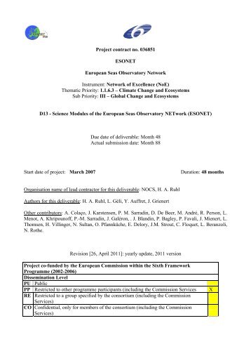 D13-appendix - ESONET NoE