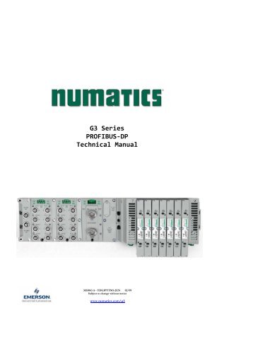 G3 Series PROFIBUS-DP Technical Manual - ASCO Numatics