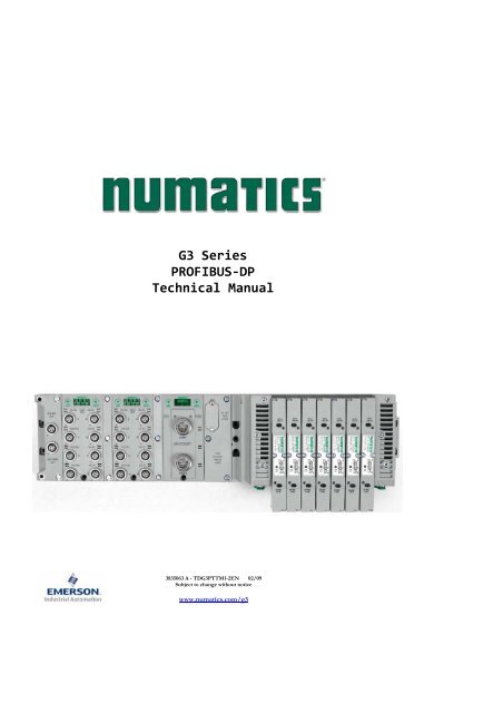 G3 Series PROFIBUS-DP Technical Manual - ASCO Numatics