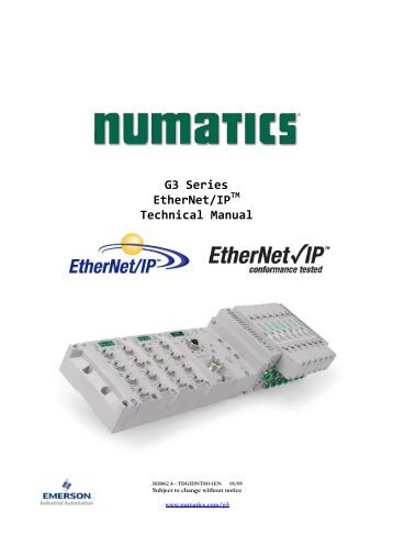 G3 Series Ethernet/Ip Technical Manual - ASCO Numatics