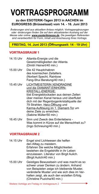 Vortrags - Esoterikmesse.de