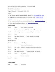 Programme for European School of Pathology – Zagreb Edition ...