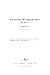 Sturtevant, Alfred H. Inheritance of the direction of coiling in Limnaea ...