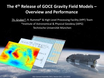 The 4th Release of GOCE Gravity Field Models - Technische ...