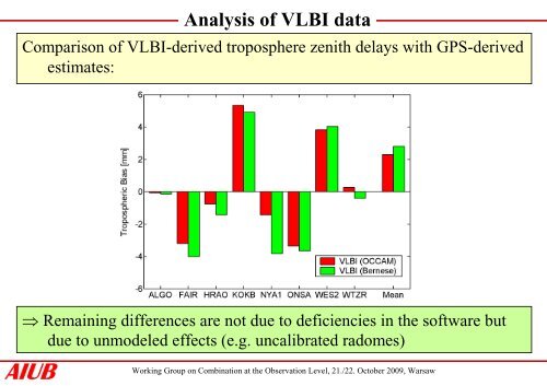 Combination - Bernese GNSS Software