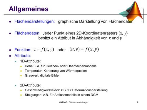 MATLAB Flächendarstellungen - espace