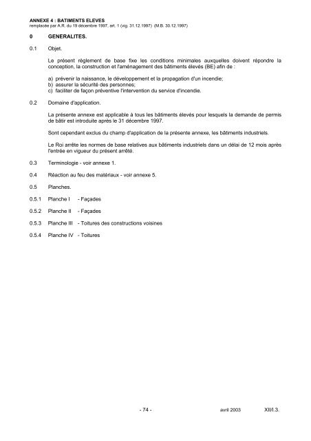 xii/i.3. arrete royal du 7 juillet 1994 fixant les normes de base en ...