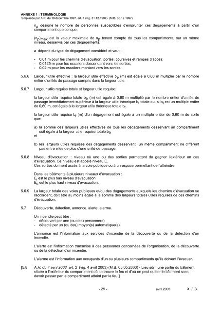 xii/i.3. arrete royal du 7 juillet 1994 fixant les normes de base en ...