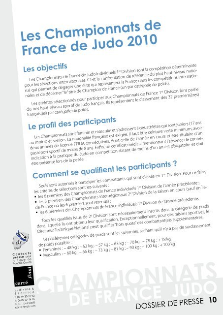 Championnats de France de Judo 1re Division - Espace Datapresse