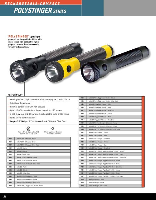 Streamlight :: Illumination Tools :: Full-Line Catalog :: 2009