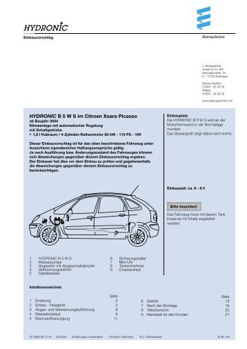 Xsara Picasso 1,8 B 85kW 2005.indd - Espar