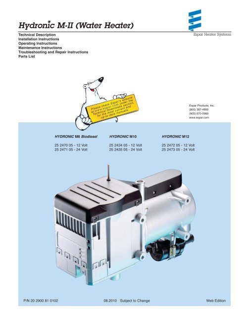 Hydronic M-II (Water Heater) - Espar