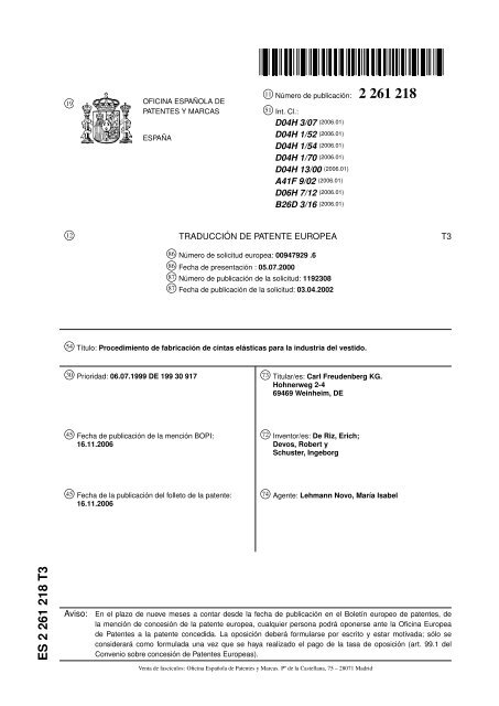 procedimiento de fabricacion de cintas elasticas para la industria ...