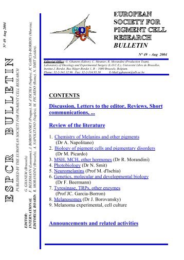 espcrbulletin - European Society for Pigment Cell Research