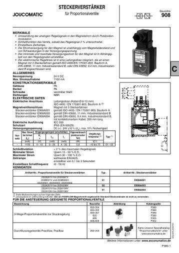 STECKERVERSTÄRKER 908 - ASCO Numatics