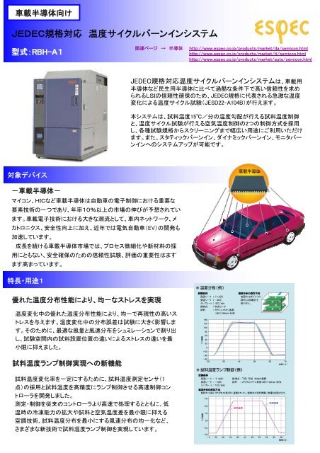 ｊｅｄｅｃ規格対応 温度サイクルバーンインシステム