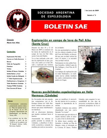BOLETIN SAE N° 5.pdf - Sociedad Argentina de Espeleología