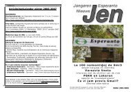 JONGE ESPERANTO NIEUWS - Nederlandse Esperanto-Jongeren