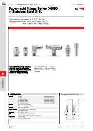 4 Super-rapid fittings Series X6000 in Stainless Steel 316L