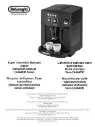 Super Automatic Espresso Maker Instruction Manual EAM4000 ...