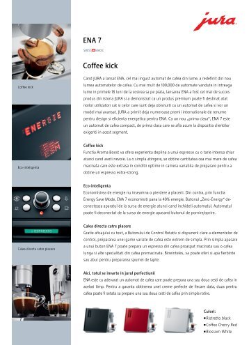 Manual prezentare Expresor Jura ENA 7 - Cafea