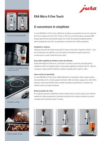 Manual prezentare Expresor Jura ENA 9 Micro One Touch - Cafea
