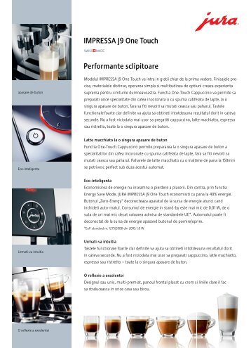 Manual prezentare Expresor Jura Impressa J9 - Cafea