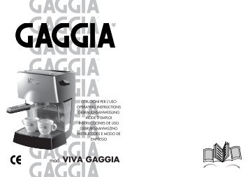 Manual tehnic expresor Gaggia Viva - Cafea