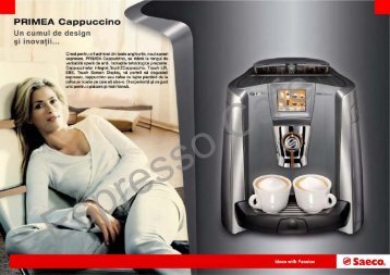 Manual prezentare Expresor Saeco Primea Cappuccino