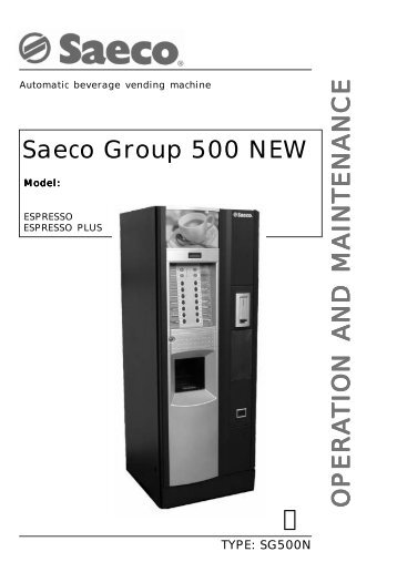 Manual tehnic automate cafea Saeco Group 500