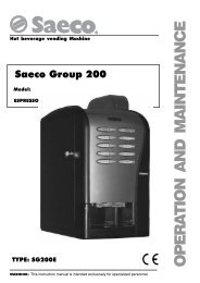 Manual tehnic automate cafea Saeco Group 200