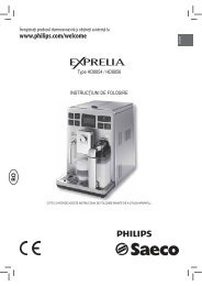 Manual tehnic expresoare Philips-Saeco HD8854/09 - Cafea