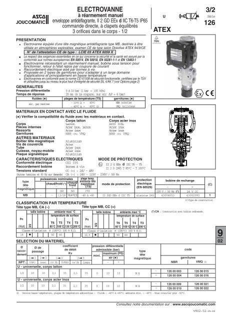 Électrovanne à Gaz ASCO K3A432U 3/8" NPT - Old Stock Neuf Non Utilisé - Pour Installations Gaz