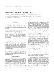 Cranioplasty: Successful Use of Rib Grafts - ESPRS