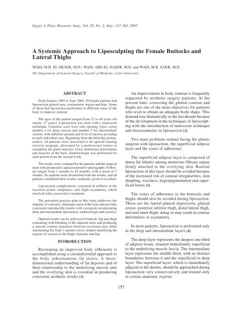 A Systemic Approach to Liposculpting the Female Buttocks ... - ESPRS