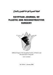 Official Organ of the Egyptian Society of Plastic and ... - ESPRS