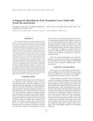 A Suggested Algorithm for Post-Traumatic Lower Limb Soft ... - ESPRS