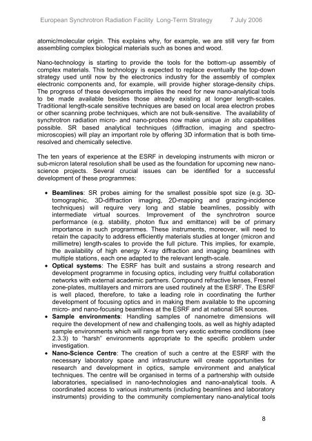 New Scientific Opportunities at the European Synchrotron Radiation ...