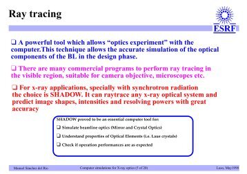 Ray tracing - ESRF